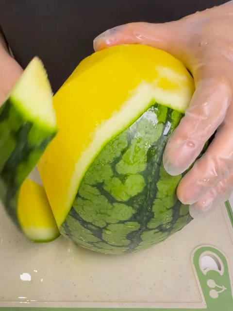 冰淇淋西瓜你们吃过吗花式切水果