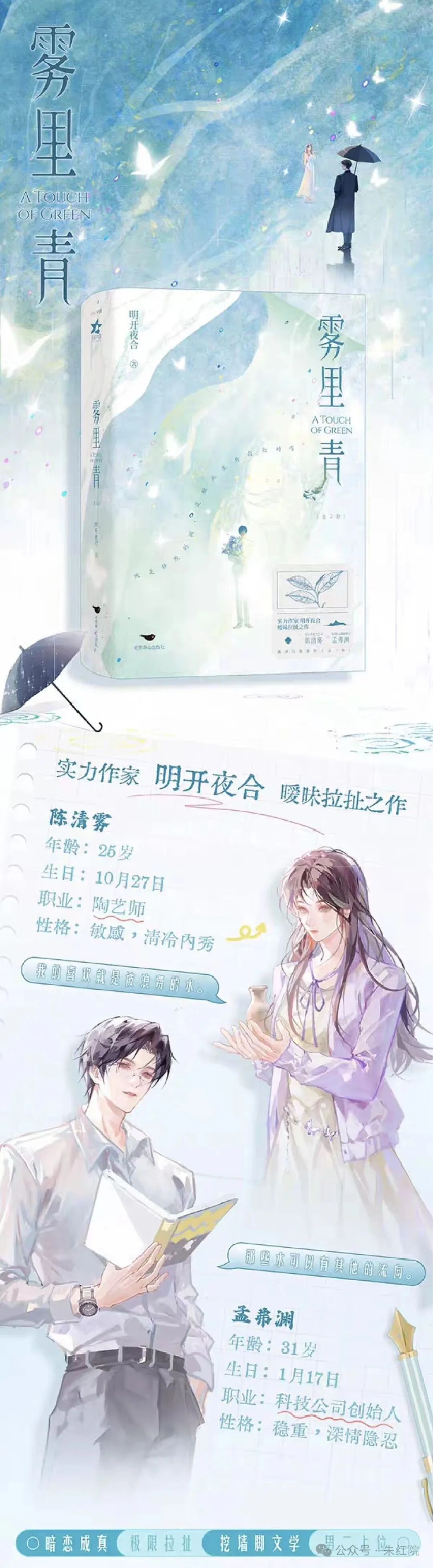 筹备|李现、张婧仪主演,瞿友宁执导《雾里青》4月广州开机