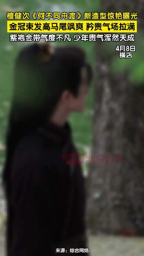 檀健次金冠束发高马尾