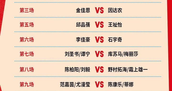 石宇奇、李诗沣等将出战 2026羽毛球亚锦赛今日赛程公布