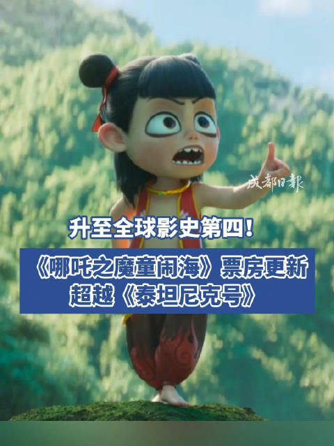 哪吒2成全球影史前五唯一非好莱坞影片