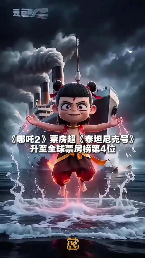 哪吒2升至全球票房榜第4位哪吒2票房超泰坦尼克号了