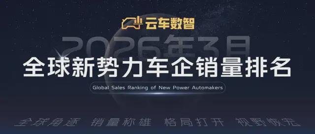 全球新势力车企2026年Q1销量排名