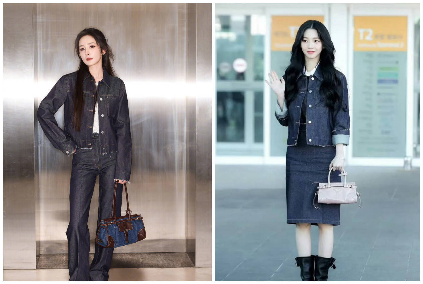 中韩顶流隔空撞衫Prada！一个御姐一个甜妹 同件衣服穿出两个次元