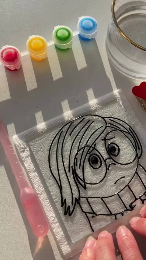 头脑特工队忧忧 玻璃立体化上色过程