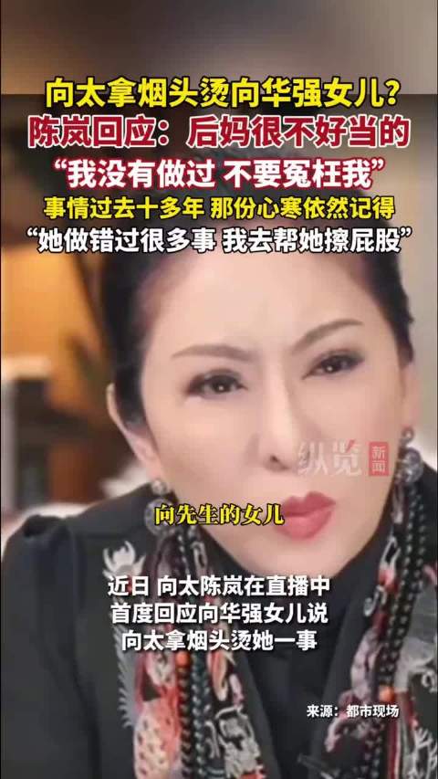 向太回应向华强女儿说拿烟头烫她