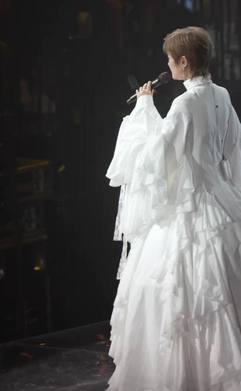 李宇春郑州演唱会穿两千块布拼接裙展中古女爵风