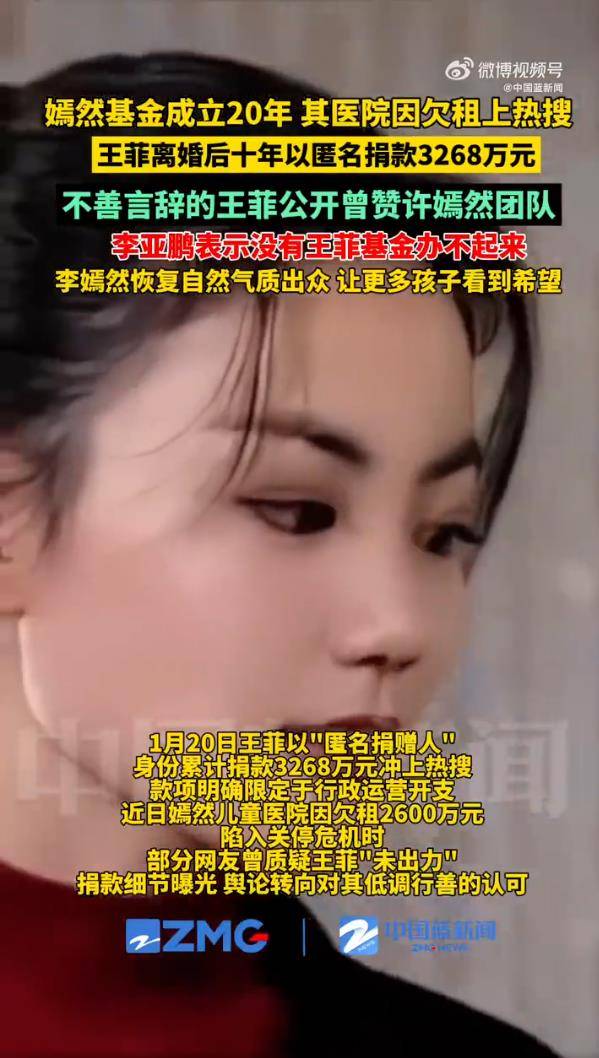 李亚鹏曾称没有王菲办不起嫣然医院，王菲曾公开赞许嫣然团队