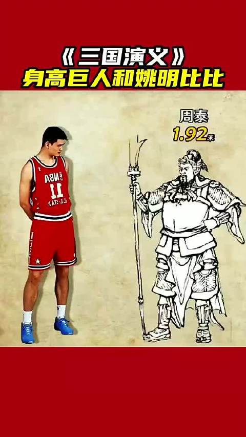 三国演义里的武将和姚明比身高，吕布两米三！