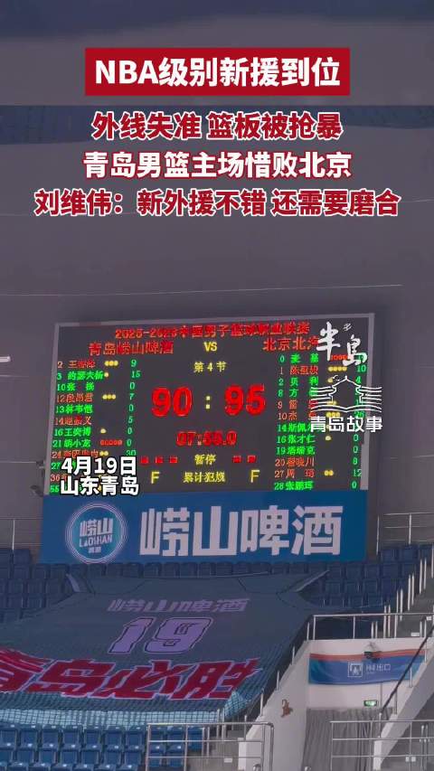 青岛故事｜NBA级别新援到位，外线失准，篮板被抢暴！青岛男篮主场惜败北京