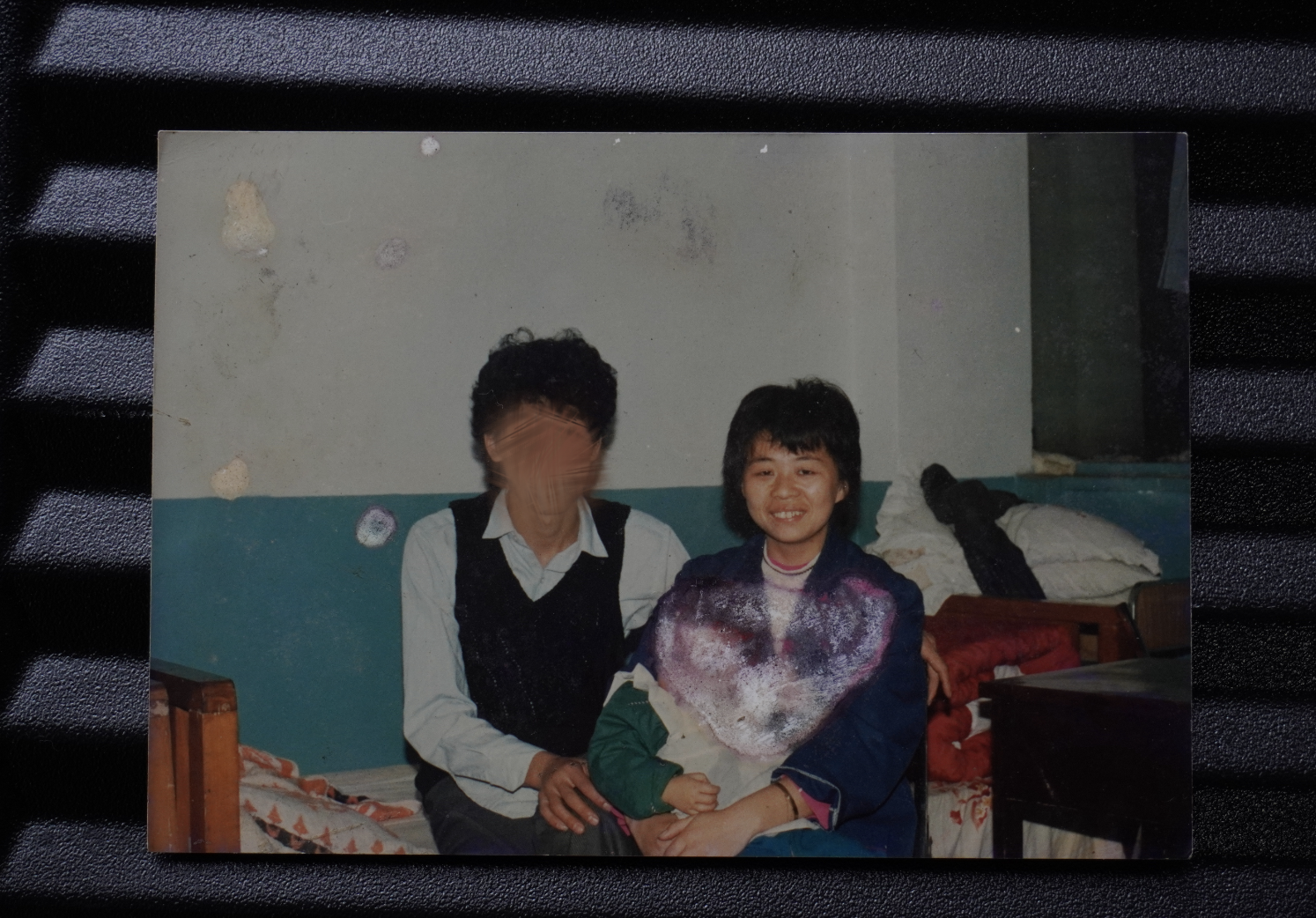 回到瀘州前，吳豔萍一家三口的合照。受訪者供圖