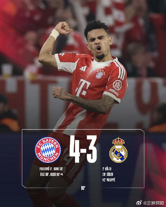 欧冠半决赛对阵：巴黎VS拜仁，马竞VS阿森纳！赛程时间全解析