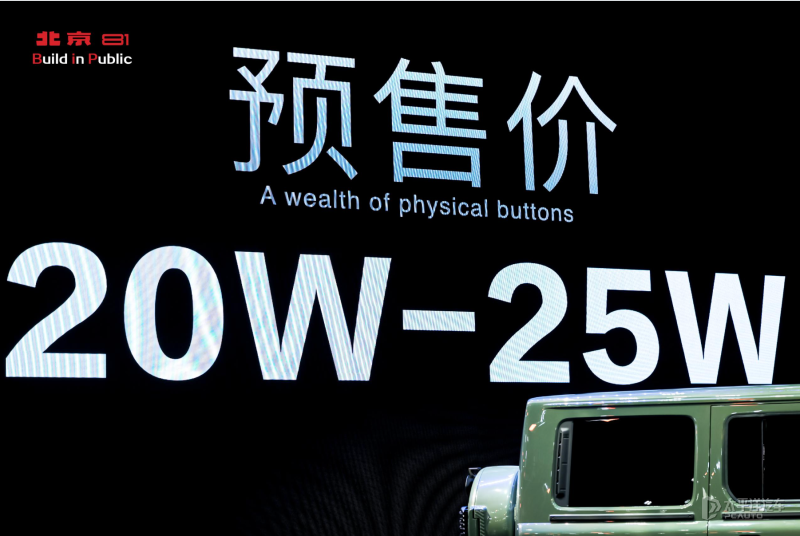 2026北京车展：北京81开启预售 价格区间为20-25万元