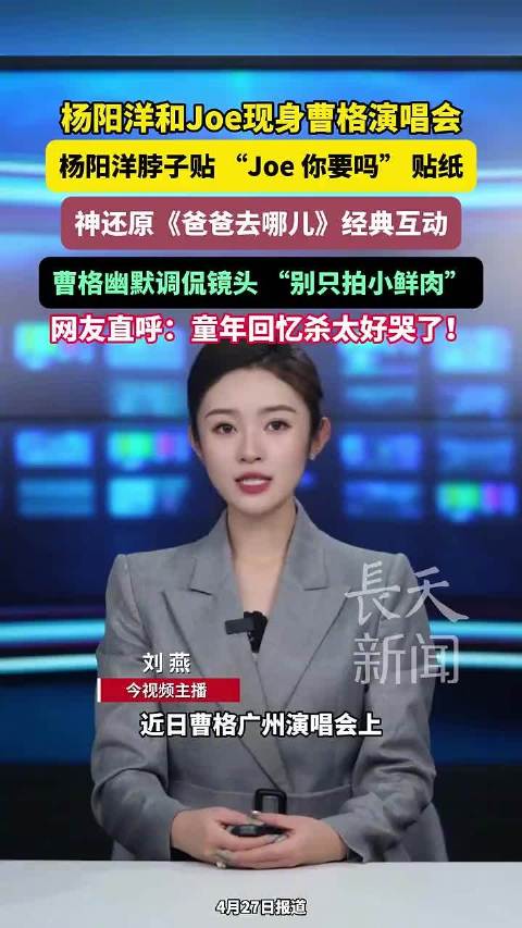 杨威儿子曹格儿子现身演唱会