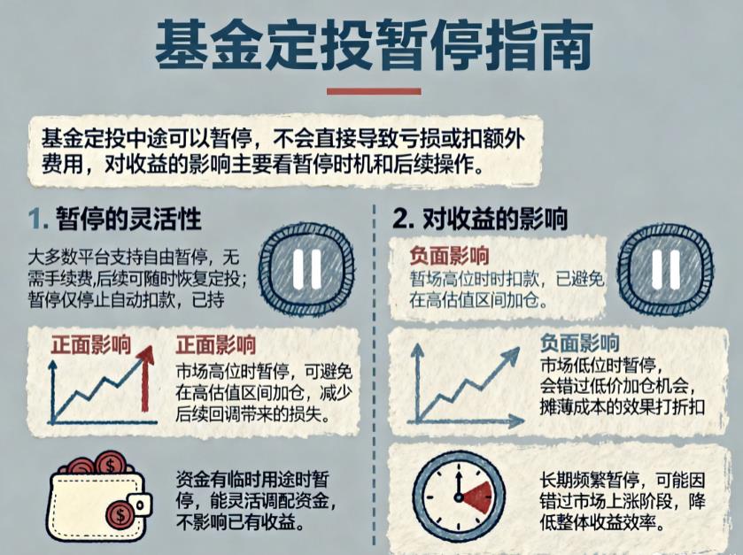基金定投中途可以暂停吗?会影响收益吗?-叩富网