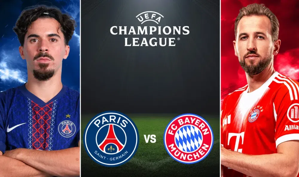 1-0到2-1！欧冠巅峰对决太刺激，拜仁6连胜大巴黎稳了，凯恩发威