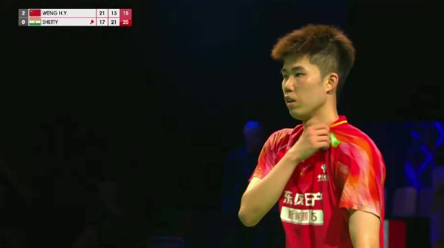 汤杯A组：中国 2-1 印度