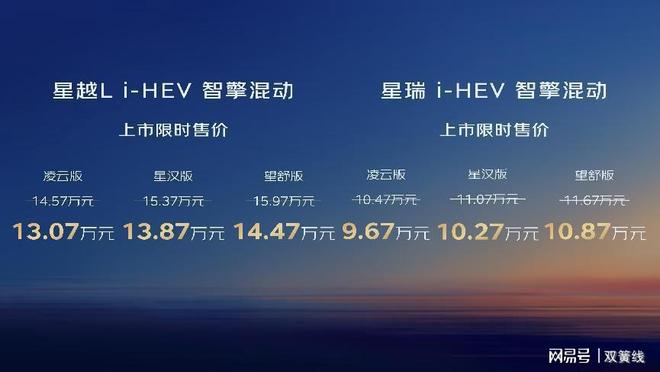 吉利中国星i-HEV智擎混动上市限时售价9.67万元起|新车|轿车|油电|吉利汽车|中国星i-hev_订阅