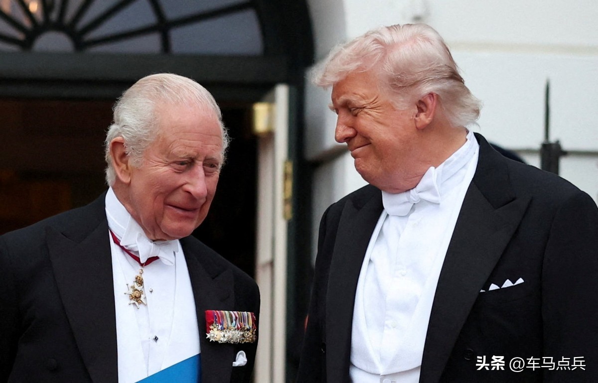 英国国王访美，特朗普设宴接待，白宫社媒吹捧：两位国王