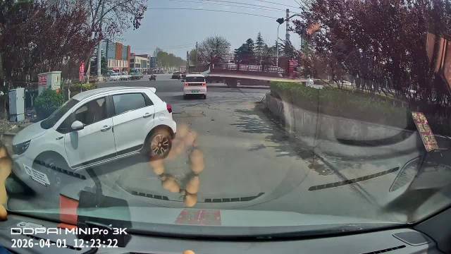 视频车以为这么远的安全距离肯定够了，万万没想到还是中招了