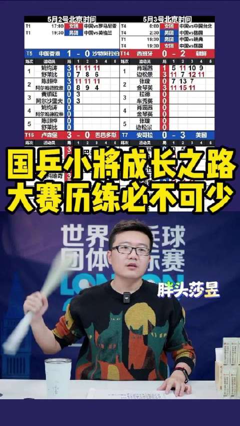 莱维解读国乒队员成长路径，孙颖莎经历印证大赛历练关键性