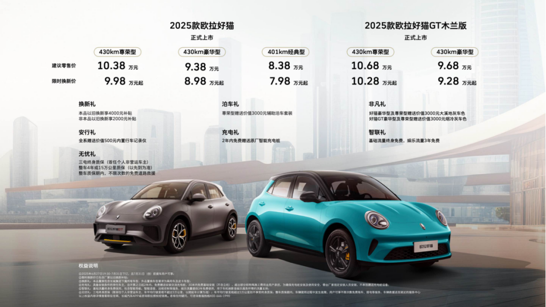 经典是内核，潮流是灵魂，2025款欧拉好猫限时换新价7.98万起_河北新闻网