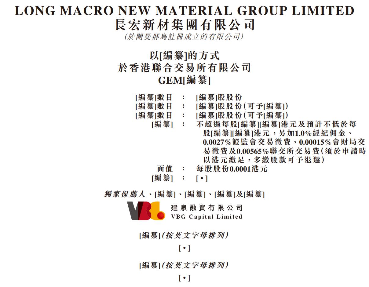 新股消息 | 长宏新材二度递表港交所GEM 位于长春市配备11条发热产品生产线