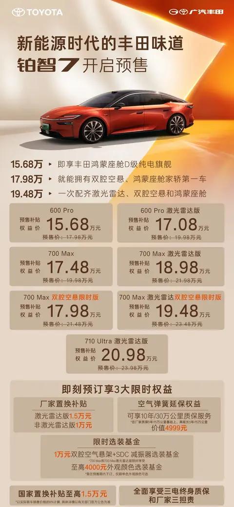 铂智7权益后15.68万起香迷糊了