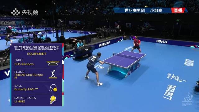 王楚钦3-1胜沃克，中国男团2-0领先英格兰