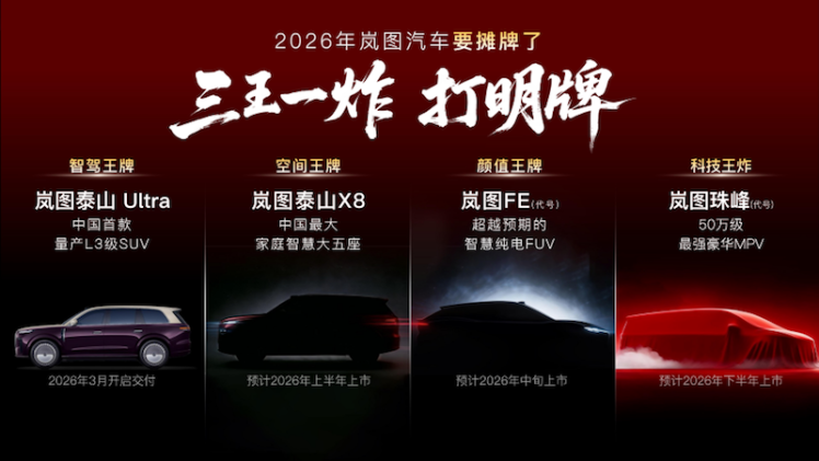岚图汽车2026产品阵容揭晓 四款车型覆盖三大品类-国际在线