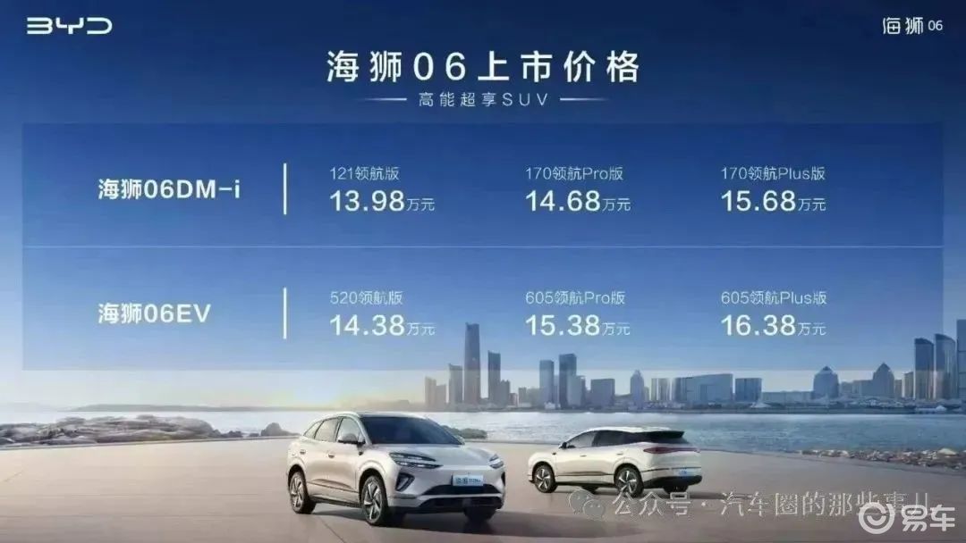 全系标配天神之眼/配云辇-C,比亚迪海狮06西区上市