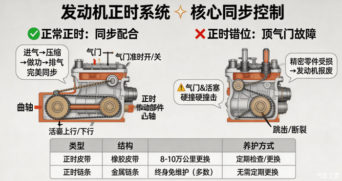 别等断裂大修后悔!正时皮带 链条完整科普，断裂直接顶坏发动机_深圳