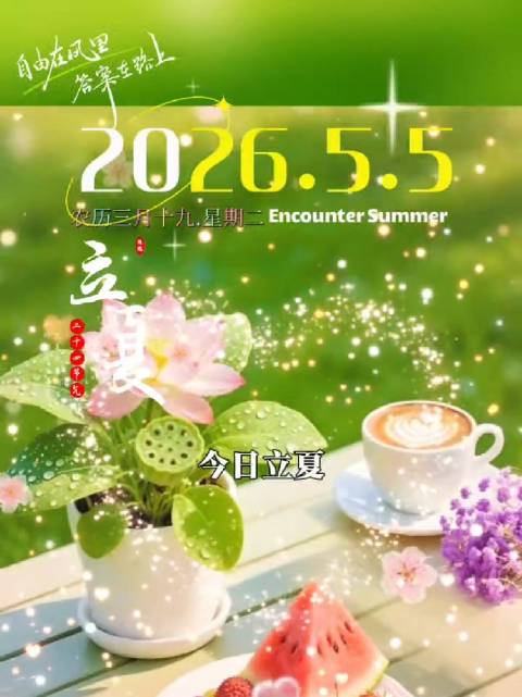今日立夏开启夏日篇章，战狼正能量送上早安祝福