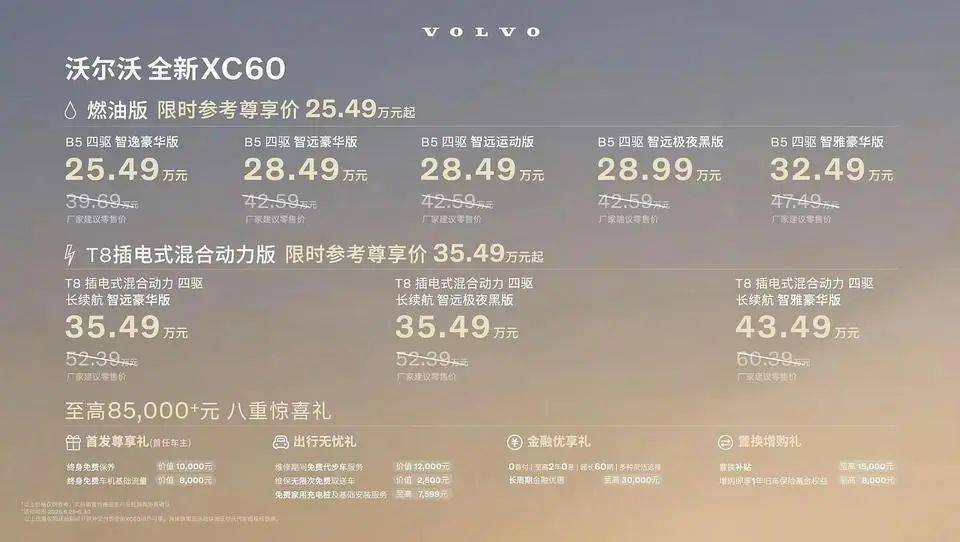 35.49万元起！新款沃尔沃XC60 PHEV上市_汽车