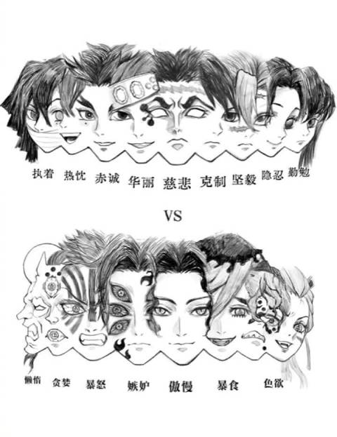 鬼杀队九美德vs上弦七宗罪 ！：犬奇Oro 已授权