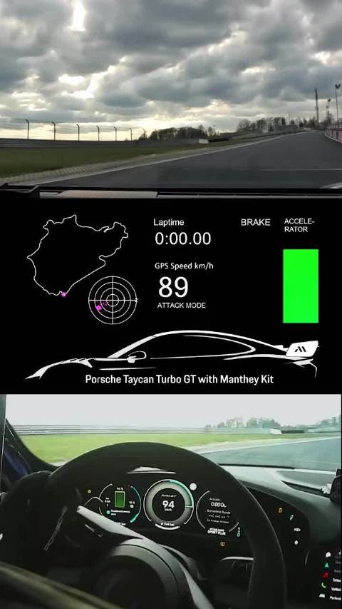 保时捷Taycan Turbo GT Manthey版创量产电车纽北6分55秒纪录
