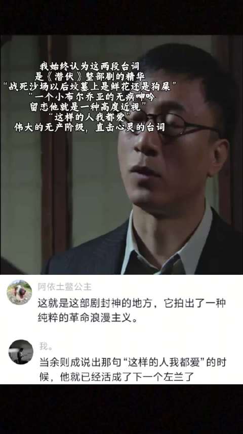 帮助晚秋的那刻，潜伏升华了，成为了一部真正优秀的谍战剧