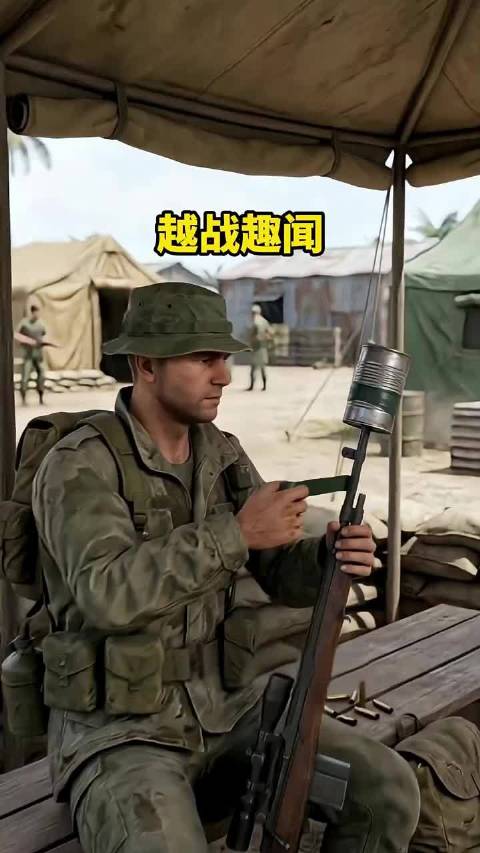 为什么美军士兵要把易拉罐绑在枪口上？