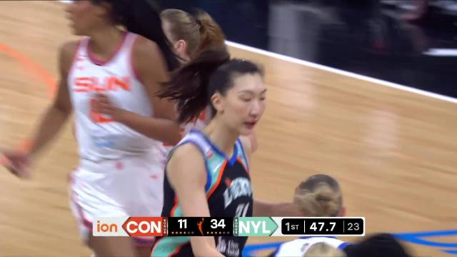 韩旭WNBA首秀8分2篮板1助攻1盖帽，自由人大胜太阳