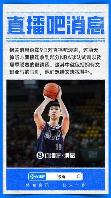 徐昕收到马刺试训邀请函的具体时间和过程是怎样的？