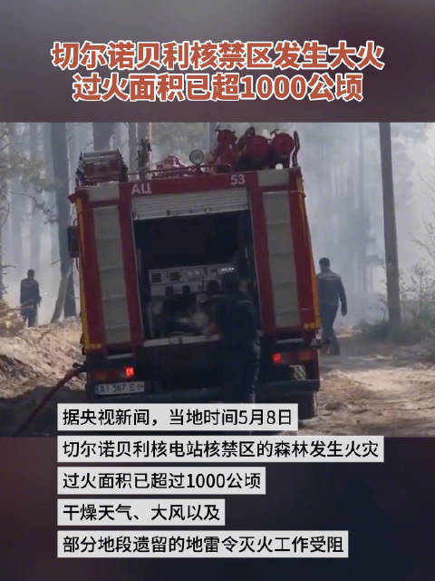 切尔诺贝利核禁区发生大火 过火面积已超1000公顷