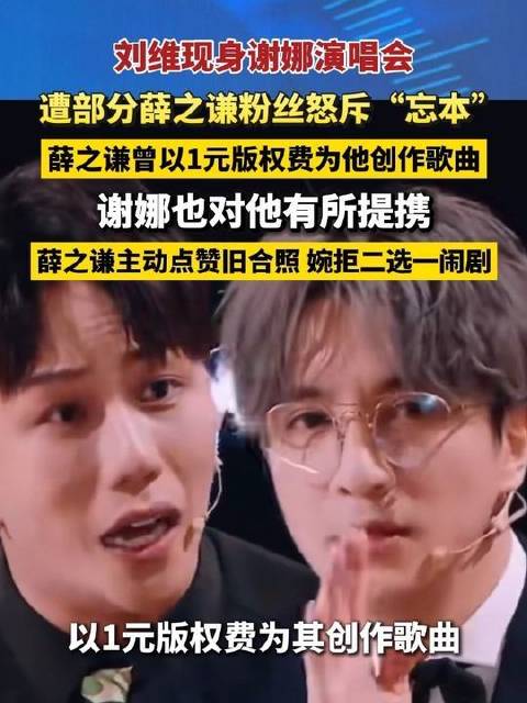 刘维现身谢娜演唱会引热议，点赞旧合照