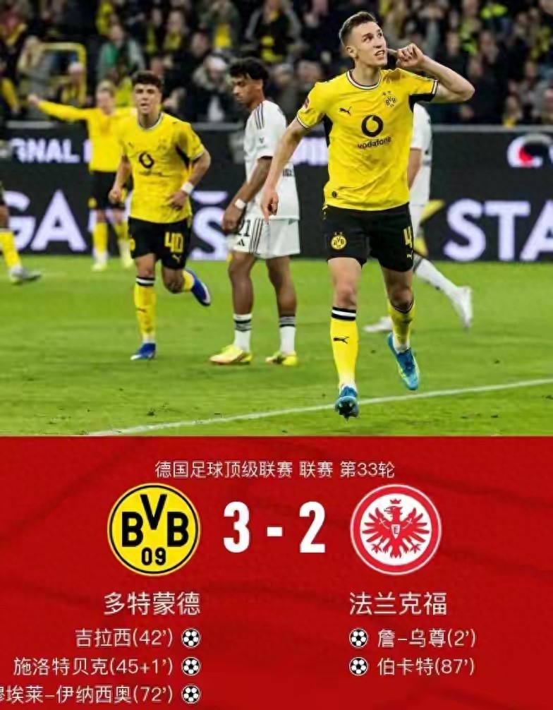 看完多特3-2法兰克福，不得不承认的5个事实，18岁新星一战成名