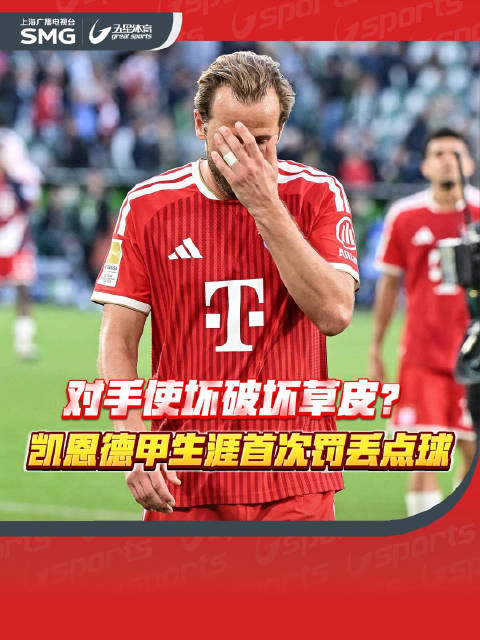 德甲凯恩点球踢飞，回放显示狼堡后卫赛前破坏草皮