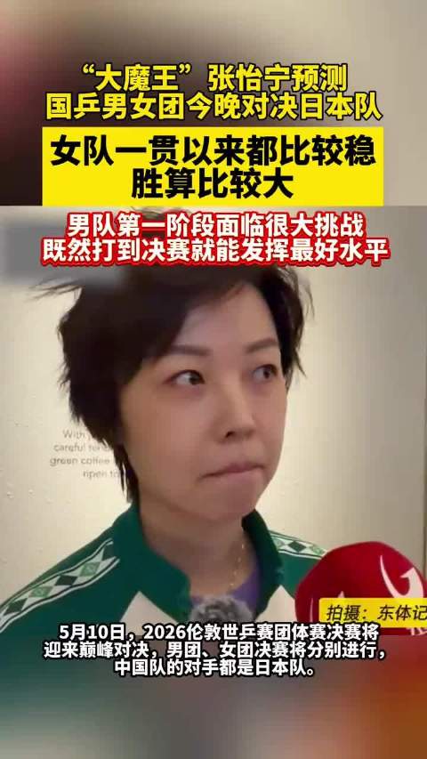 张怡宁评国乒今战日本冲双冠