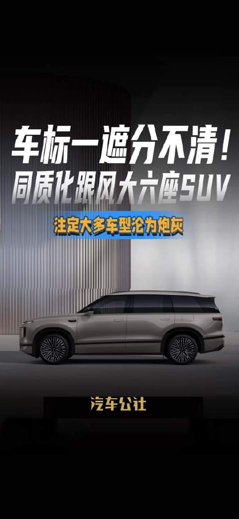 车标一遮分不清！ 同质化跟风大六座SUV 注定大多车型沦为炮灰