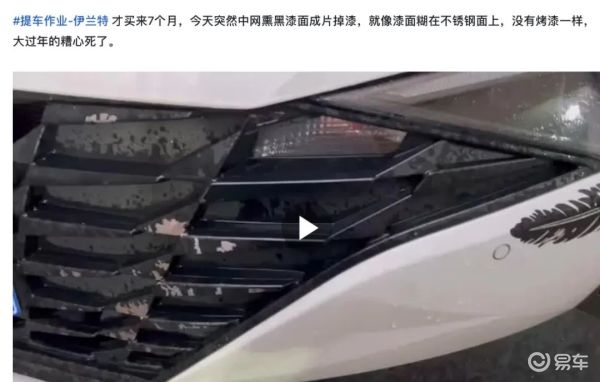 伊兰特掉漆_遮阳板