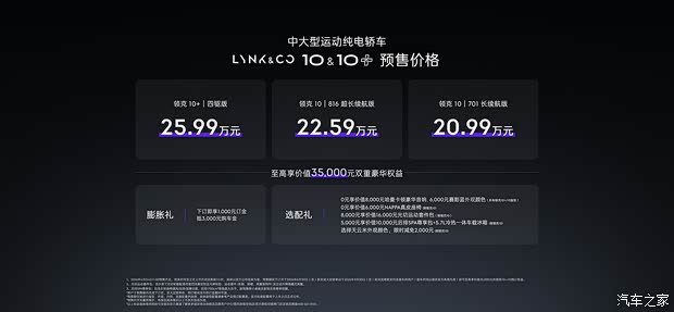 领克10和领克10+预售价20.99万元起