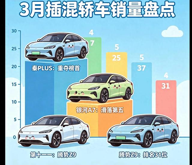 又是大卖!3月插电混动轿车销量榜!银河A7丢冠，腾势Z9第31_旷野静享寂静