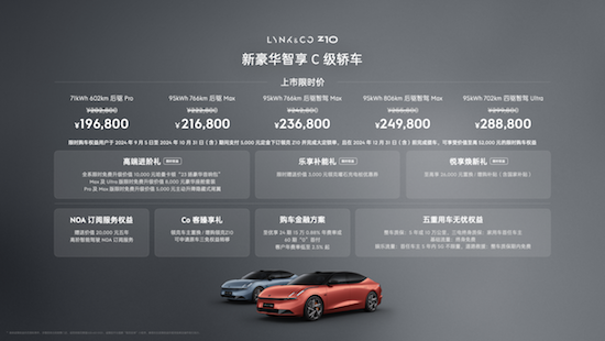 新豪华纯电C级轿车标杆 领克Z10上市限时价19.68万元起-国际在线